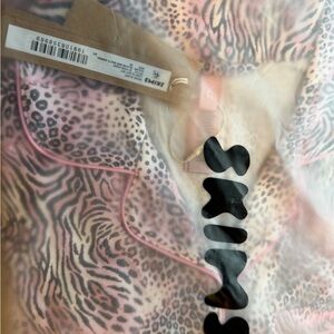 SkimPink Animal Print Sleep Top with Piping